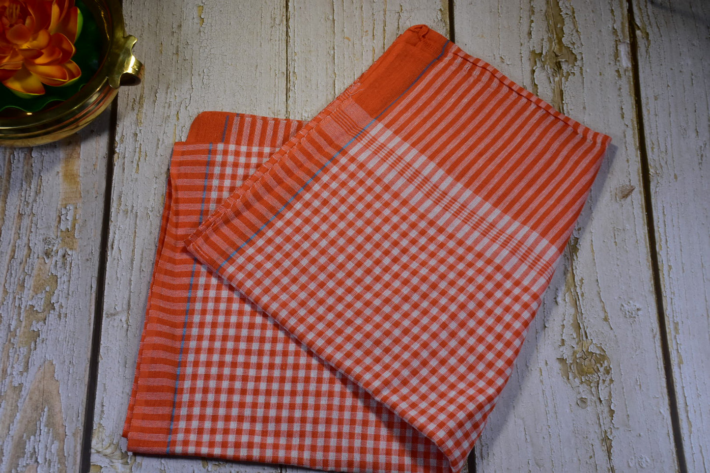 Kerala Thorthu/Bath Towel Kuthampully Handloom Cotton 64*130 cms