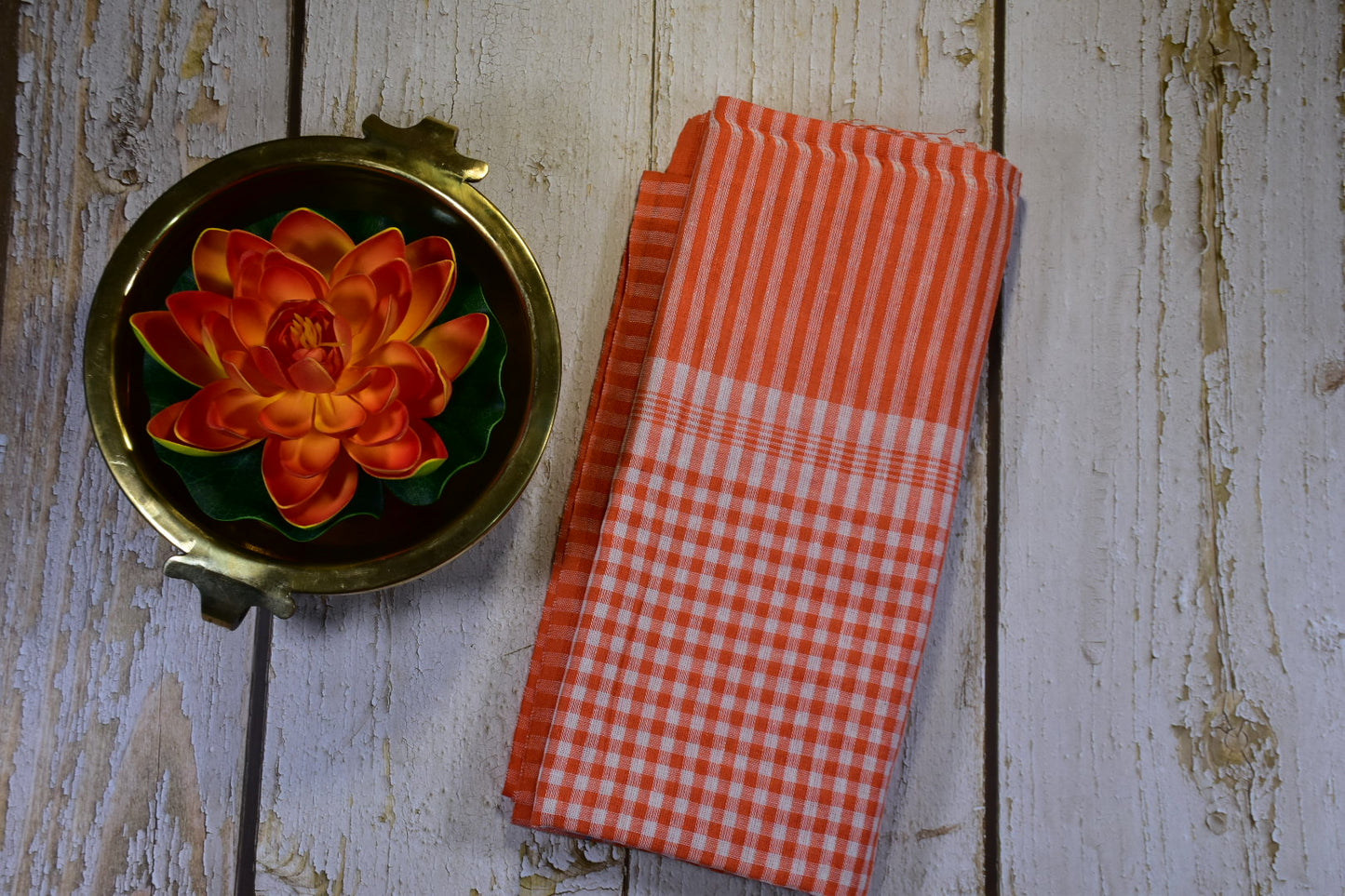 Kerala Thorthu/Bath Towel Kuthampully Handloom Cotton 64*130 cms