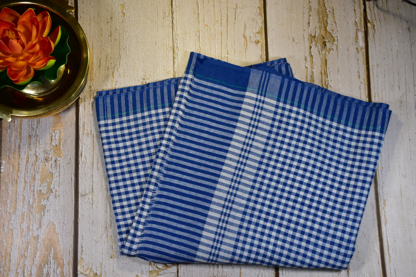 Kerala Thorthu/Bath Towel Kuthampully Handloom Cotton 64*130 cms