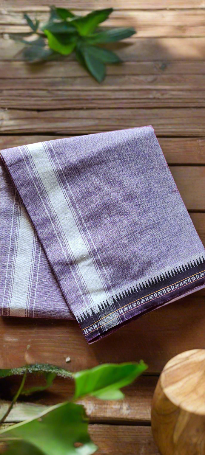 Lungi/Color Dhoti From Kuthampully Handloom Cotton