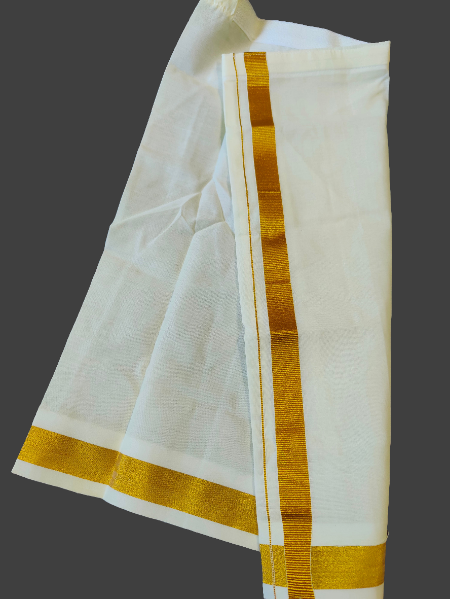 Kid's Pure Handloom Kasavu Mundu