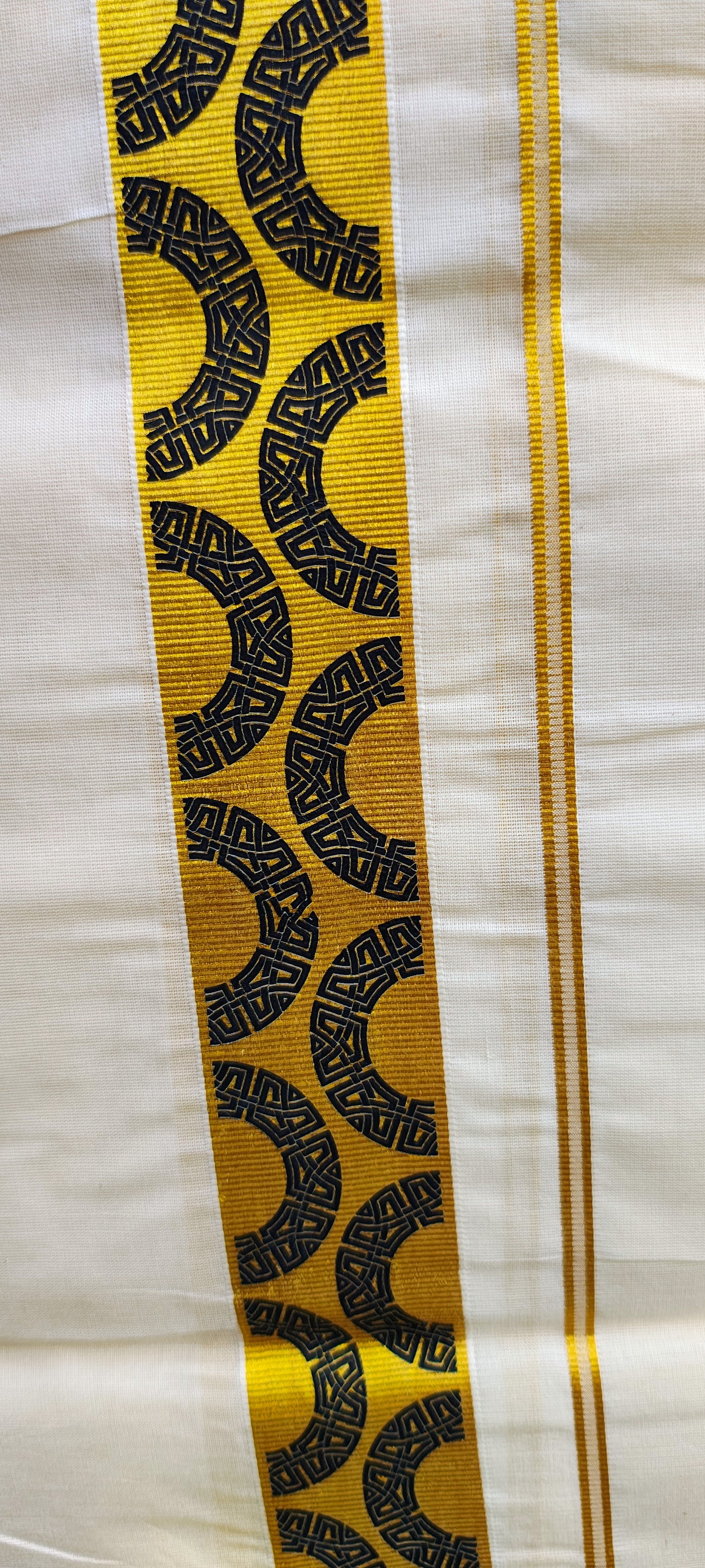 Black designer kasavu cotton Mundu Dhothy