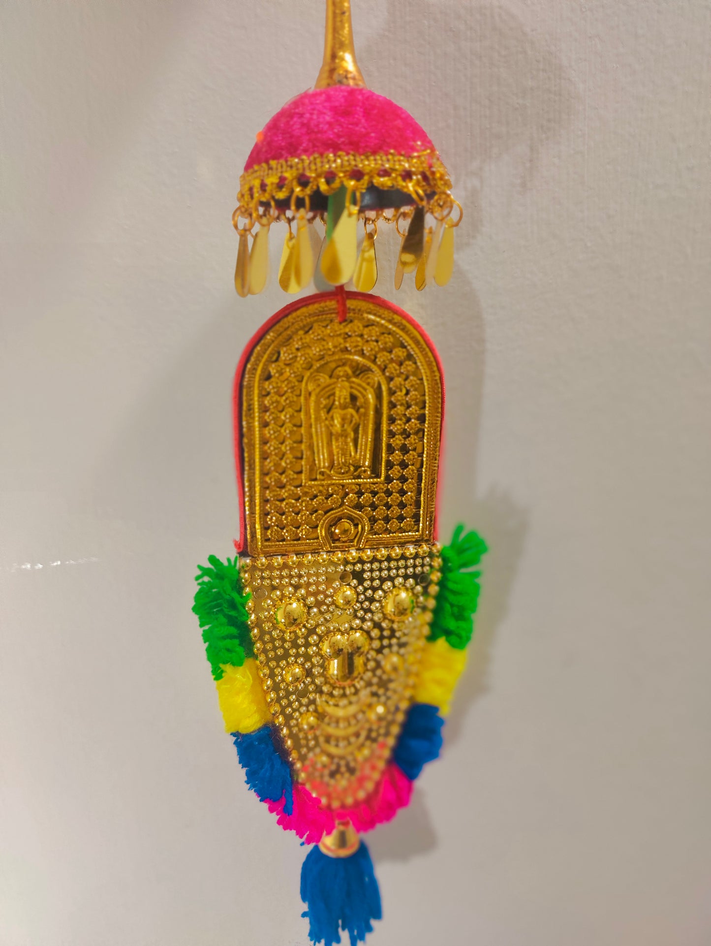 Car Hanging Nettipattam (1 item) with Umbrella 25cm x 8cm