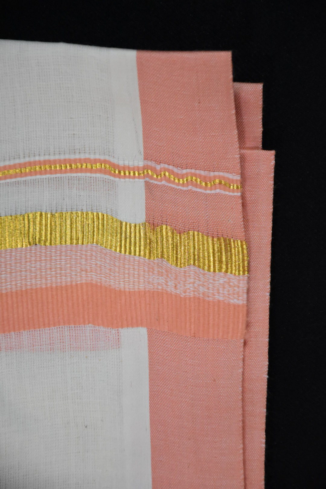 Pink kasavu cotton Mundu