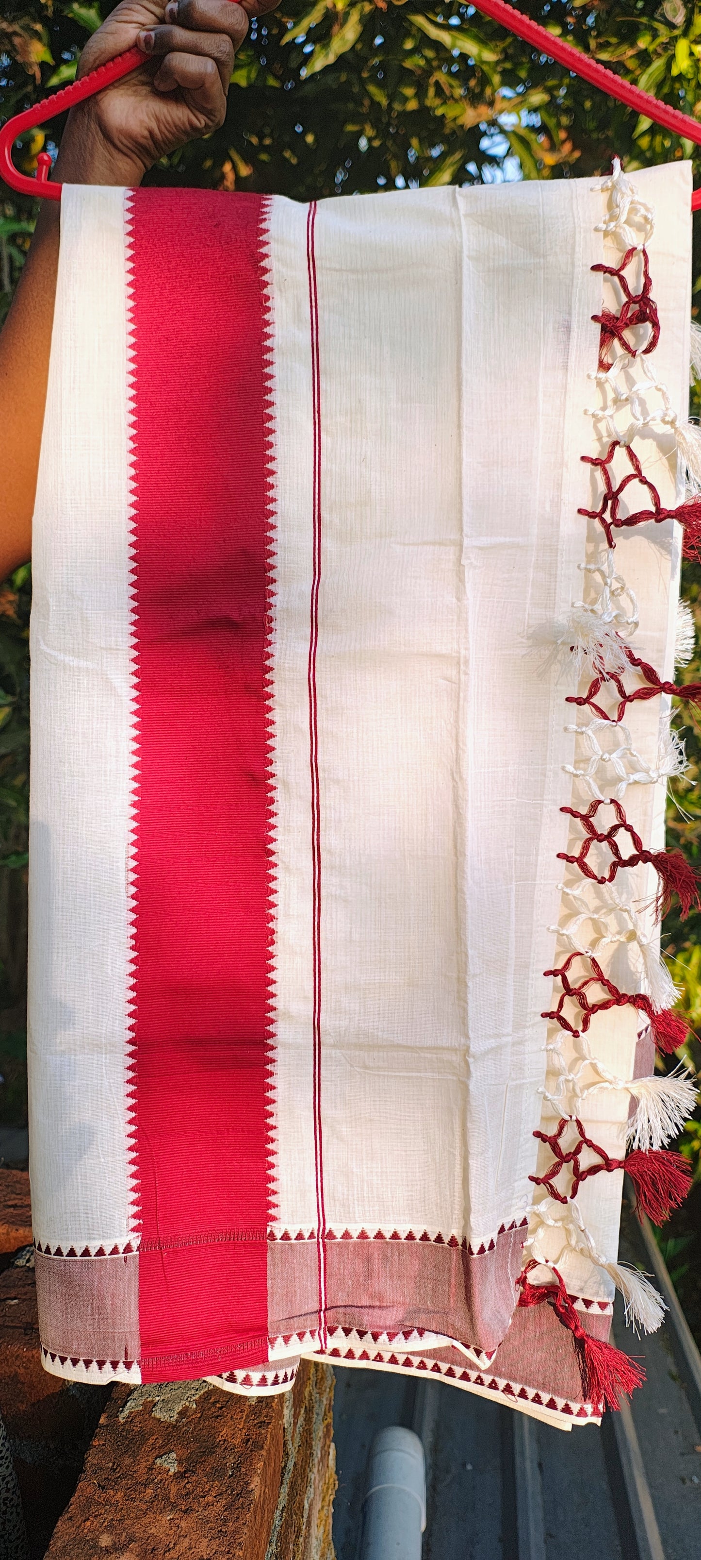 Cotton Kuthampully Handloom Saree 6.25 mtr