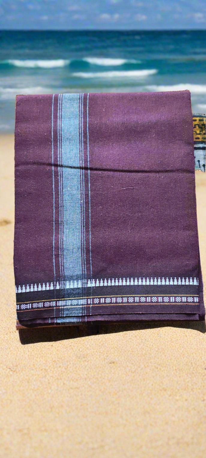 Lungi/Color Dhoti From  Kuthampully Handloom Cotton