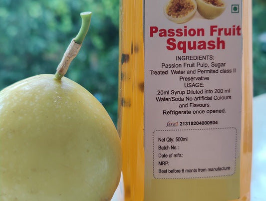 Passion Fruit Squash/Passion Fruit Syrup(500 ml) - AdukkalaOnline.in